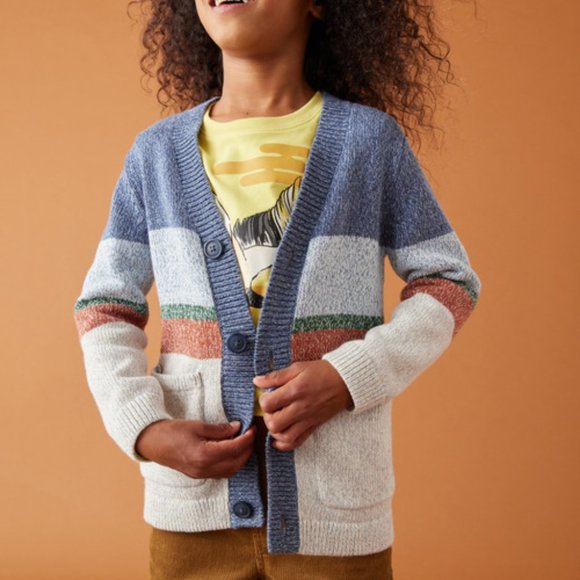 Tea Other - NWT Tea Marled Stripe Pocket Cardigan, Size 8-10